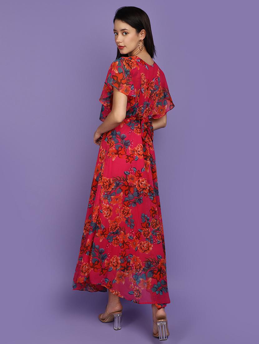 women printed a-line ethnic dress - 20884981 - Standard Image - 3
