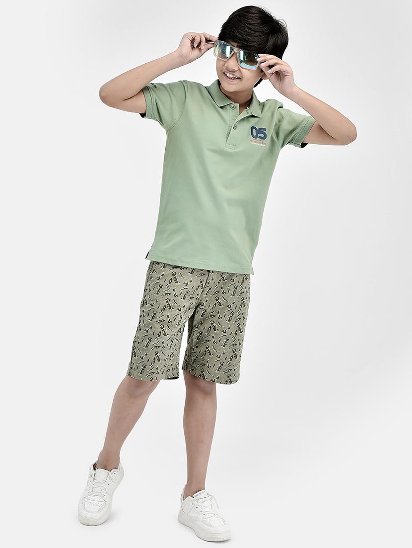 green cotton blend tshirt - 20895031 - Standard Image - 5
