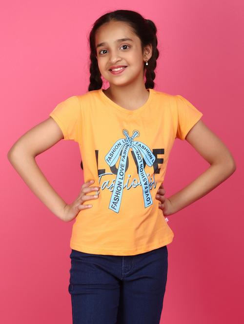 orange cotton regular tee - 20901269 - Very Small Image - 1