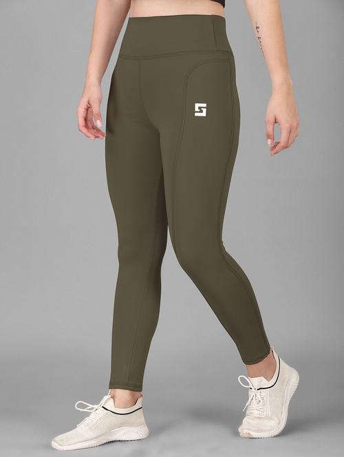 women solid ankle length tight - 20930344 - Standard Image - 0