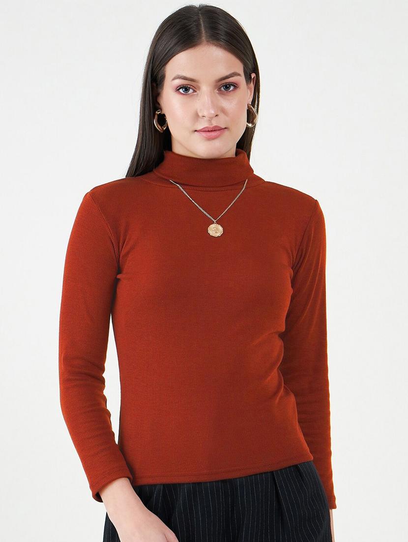 women long sleeve solid regular top - 20946560 -  Zoom Image - 0