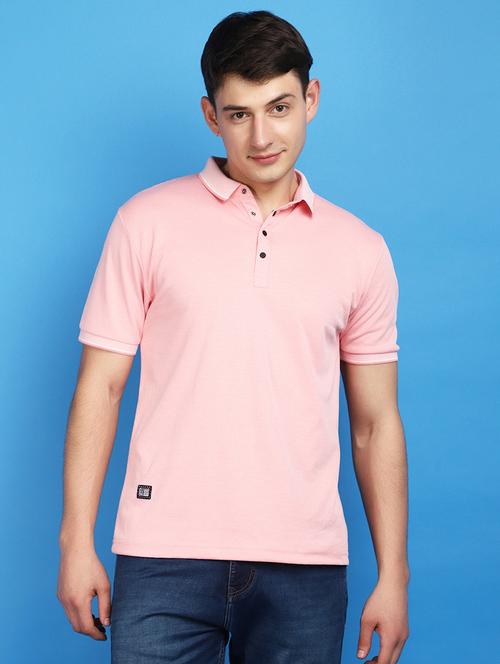 men polo neck solid t-shirt - 20948351 - Very Small Image - 1