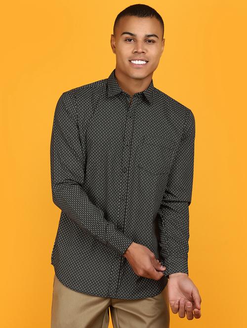 black printed cotton casual shirt - 20951280 - Very Small Image - 1