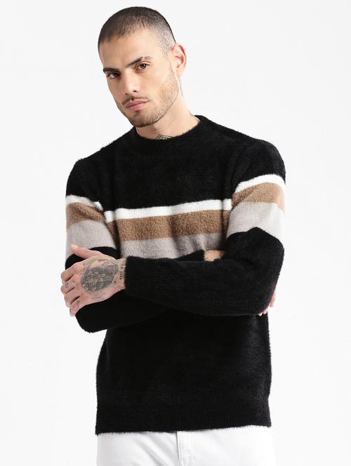 men long sleeved striped pullover - 20960831 - Very Small Image - 1