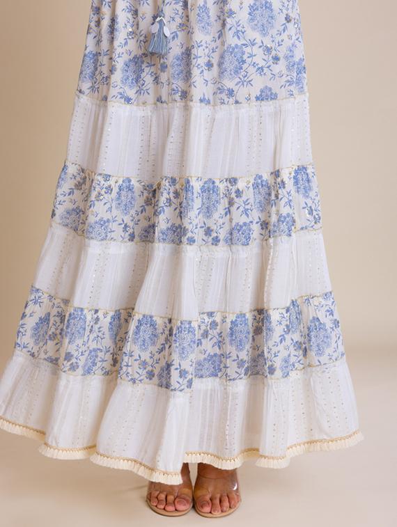 women white printed fit & flare dress - 20966129 - Standard Image - 5