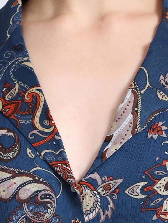 women paisley printed a-line top - 20969772 - Zoom Image - 4