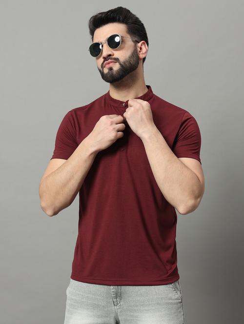 men solid short sleeves t-shirt - 20972117 - Very Small Image - 1