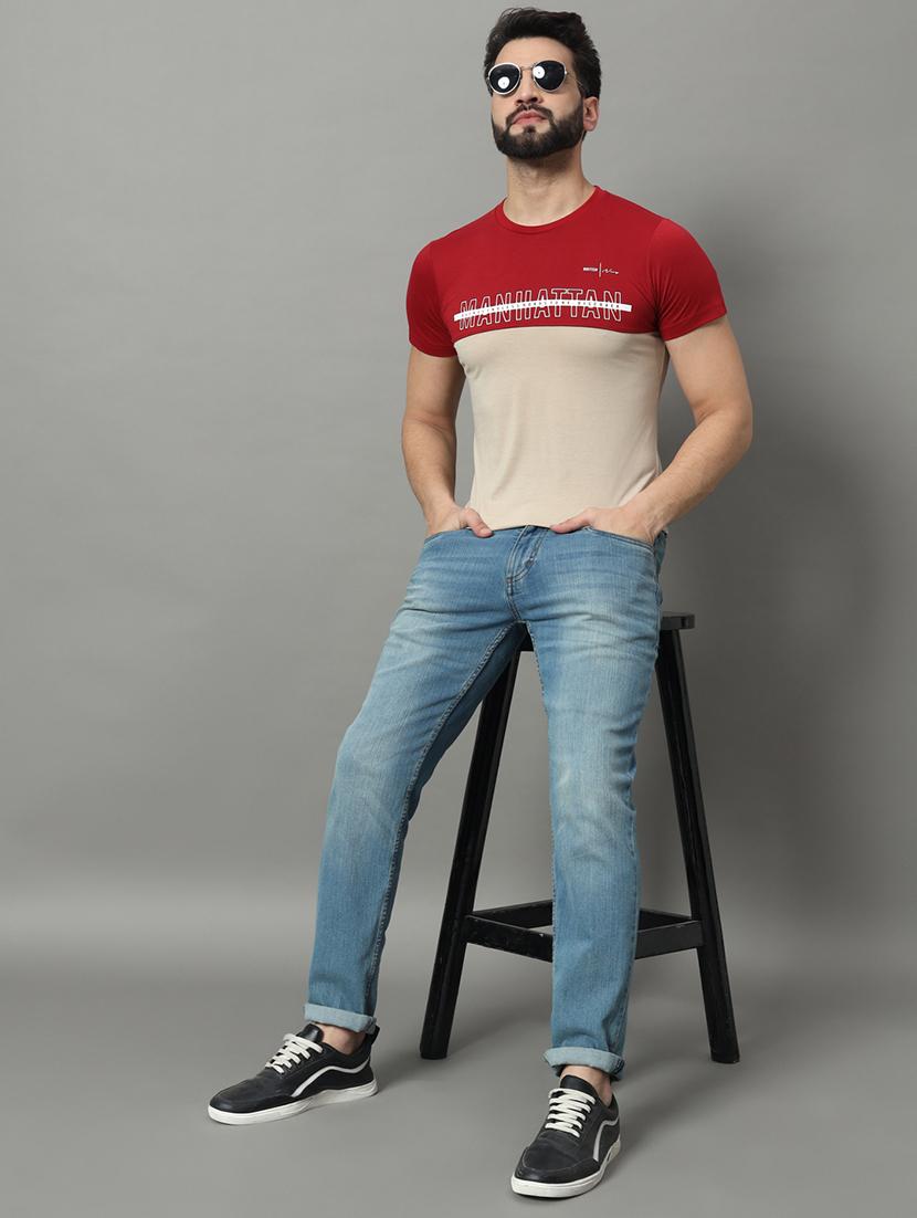 men color block short sleeves t-shirt - 20972133 - Standard Image - 3
