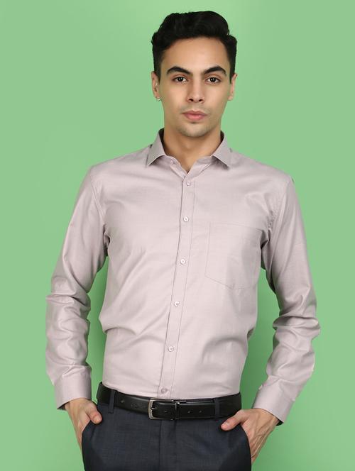 men long sleeved solid formal shirt - 20973874 - Very Small Image - 1
