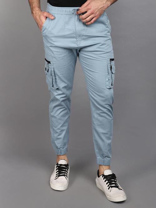 men solid mid rise full length jogger - 20973886 - Very Small Image - 1