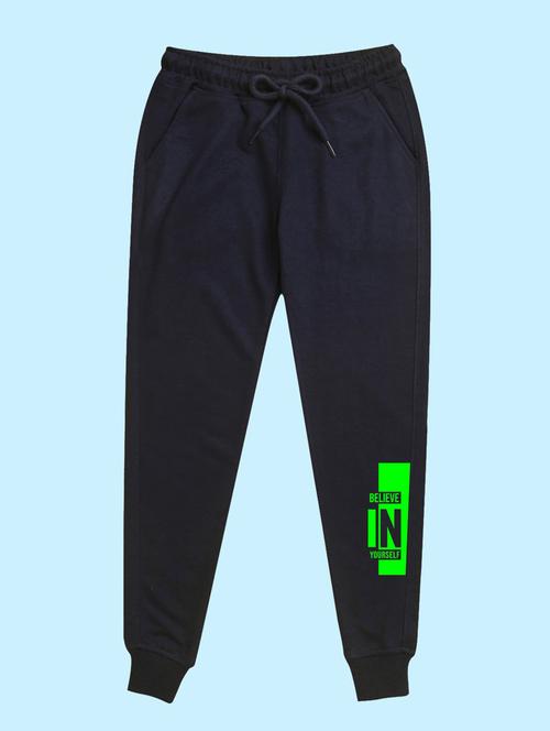 navy blue placement print detailed jogger - 20978701 - Very Small Image - 1