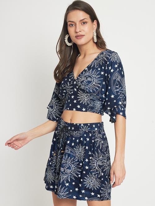 women printed top and shorts set co-ord - 20982279 - Very Small Image - 1