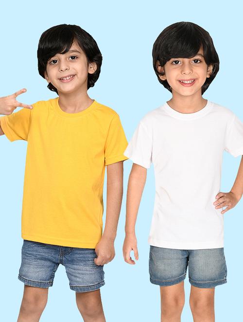 pack of 2 - plain cotton blend t-shirt - 20996565 - Very Small Image - 1