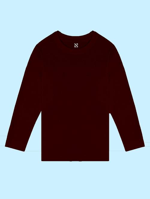 maroon cotton blend tshirt - 20997079 - Very Small Image - 1