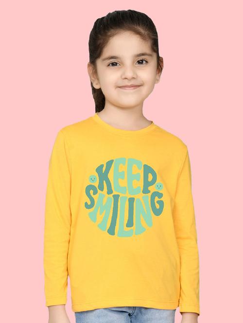 yellow cotton blend tee - 20997809 - Very Small Image - 1