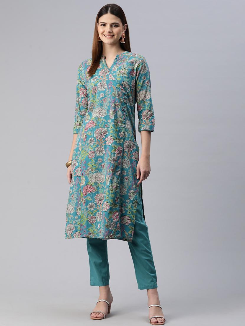 women printed kurta pant set - 20999771 -  Zoom Image - 0