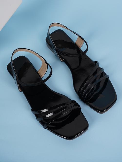 black ankle strap sandal - 21000736 -  Standard Image - 0