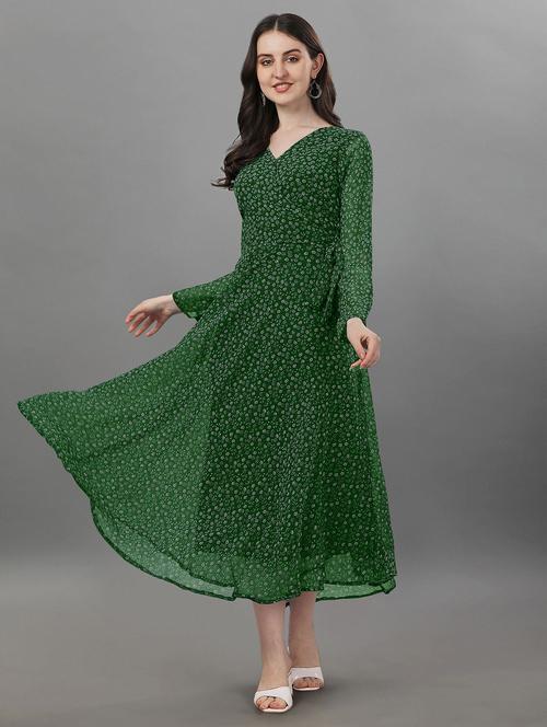 women floral printed georgette fit & flare dress - 21020254 - Standard Image - 0