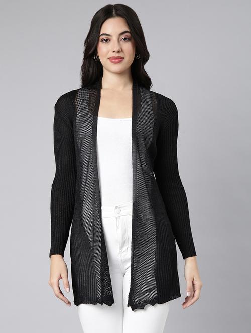 black acrylic regular shrug - 21023336 - Very Small Image - 1