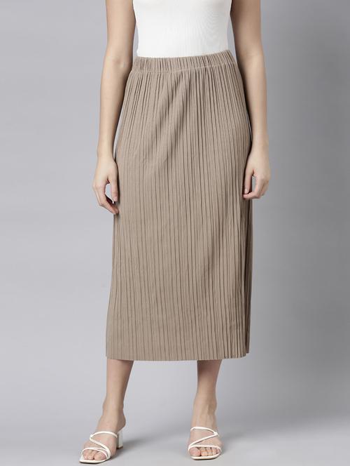 women mid-rise self-designed straight skirt - 21023408 - Very Small Image - 1