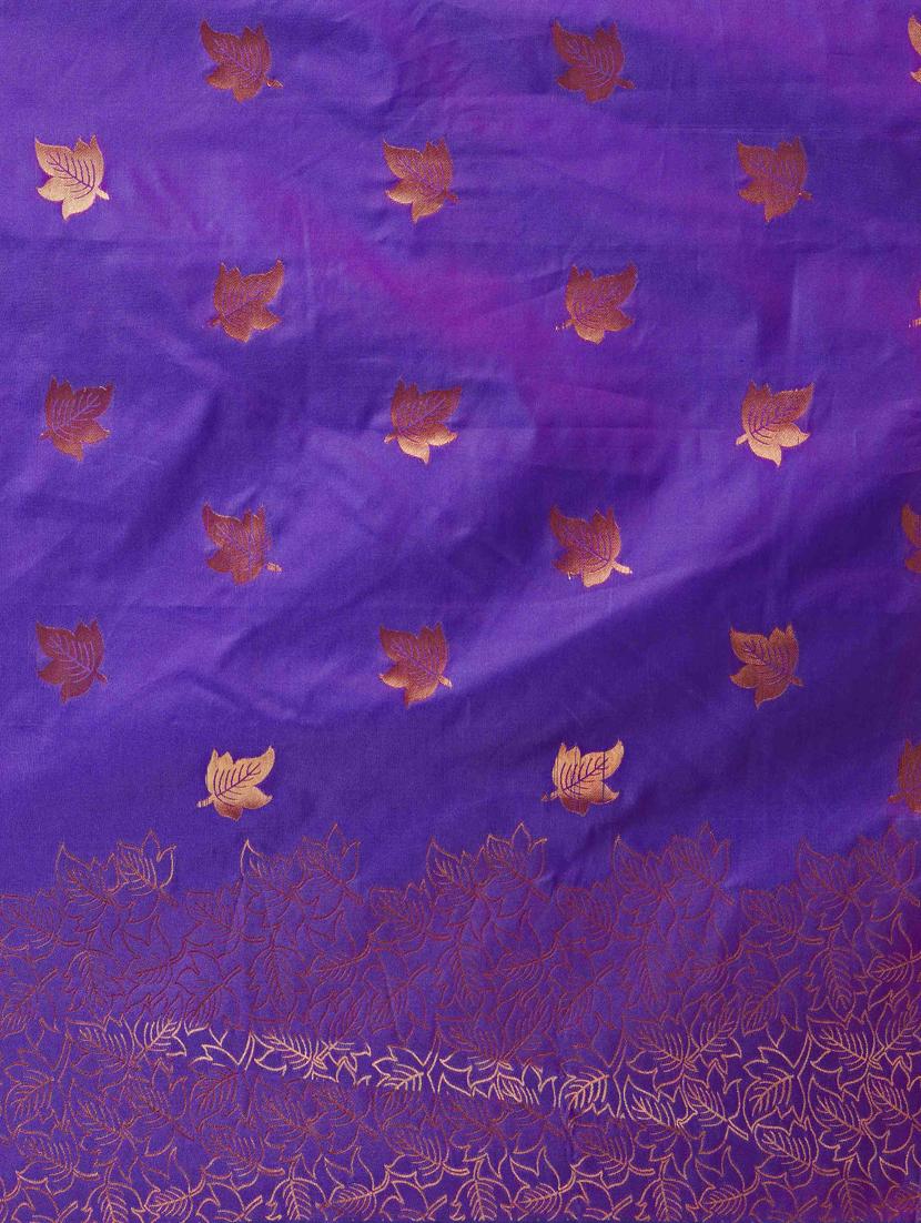 purple art silk kanjivaram saree - 21024929 - Zoom Image - 4