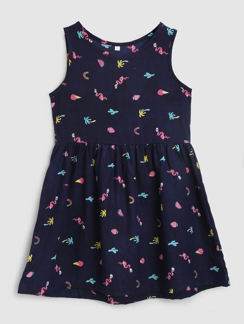 girls printed sleeveless frock - 21031646 - Zoom Image - 0