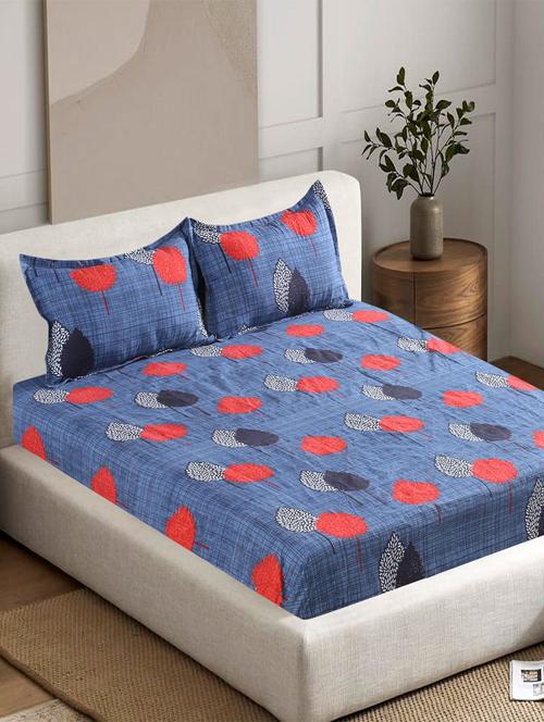 multi colored printed polycotton bedsheet - 21032605 -  Standard Image - 0