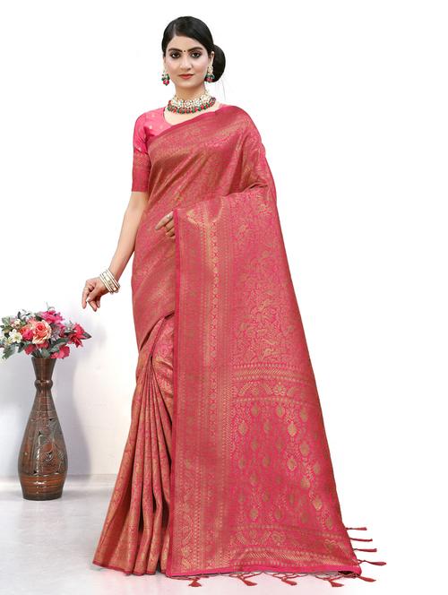 women self design kanjivaram saree with blouse - 21069575 - Standard Image - 0