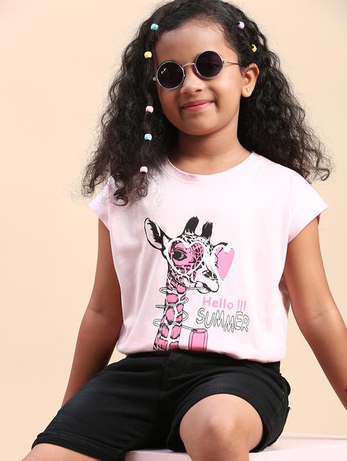 pink round neck short sleeves tees - 21070133 - Very Small Image - 1