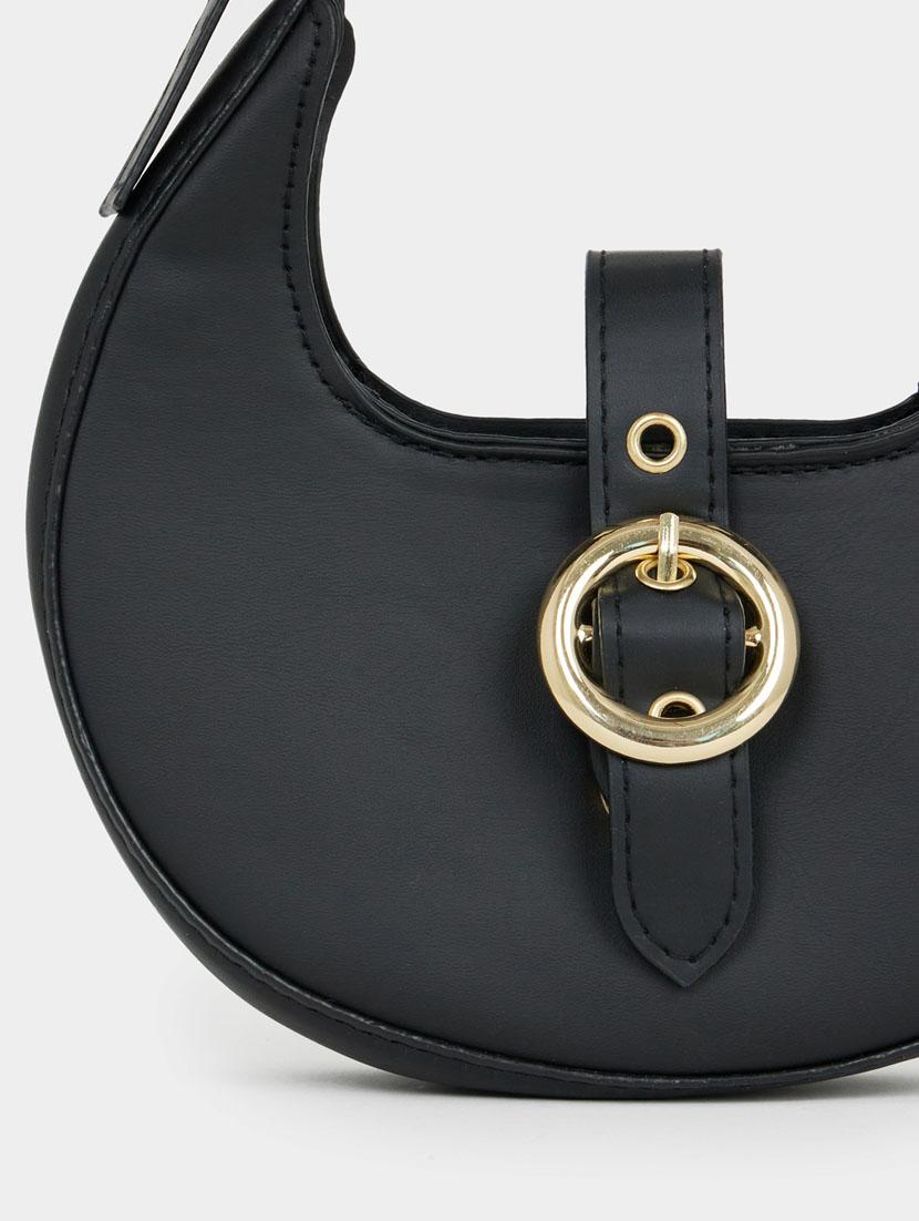 black leatherette (pu) handbag - 21071604 - Zoom Image - 5
