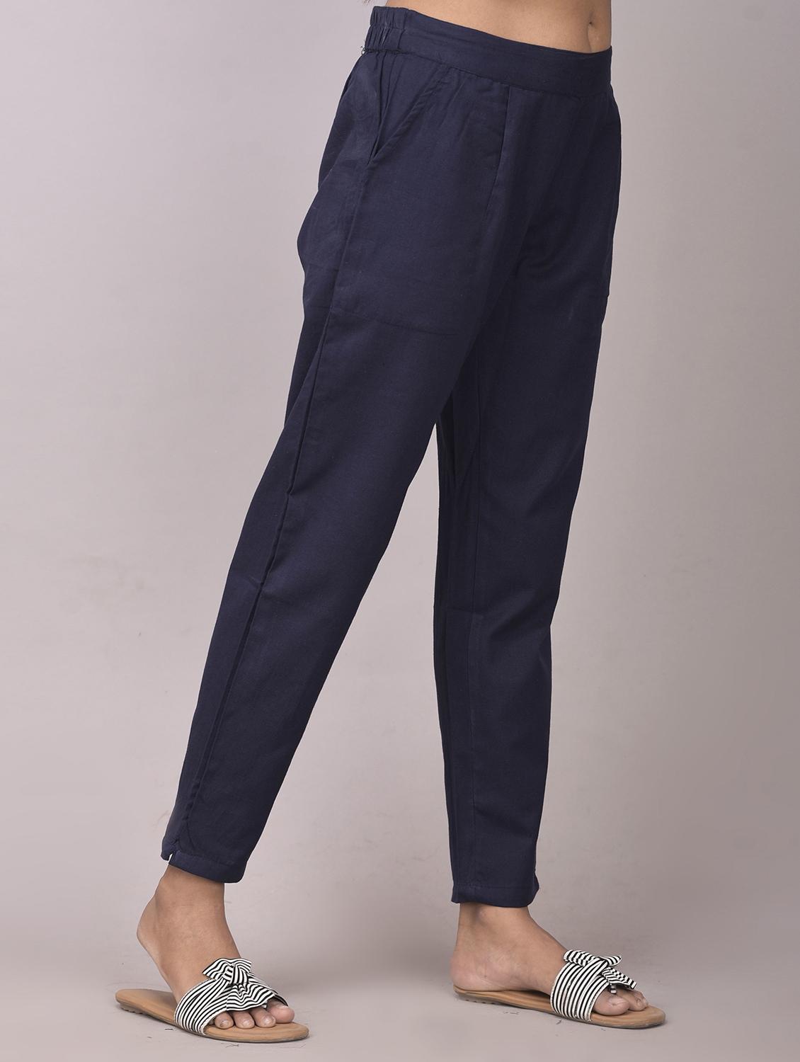 multi color pack of 2 solids trousers - 21071948 - Standard Image - 3