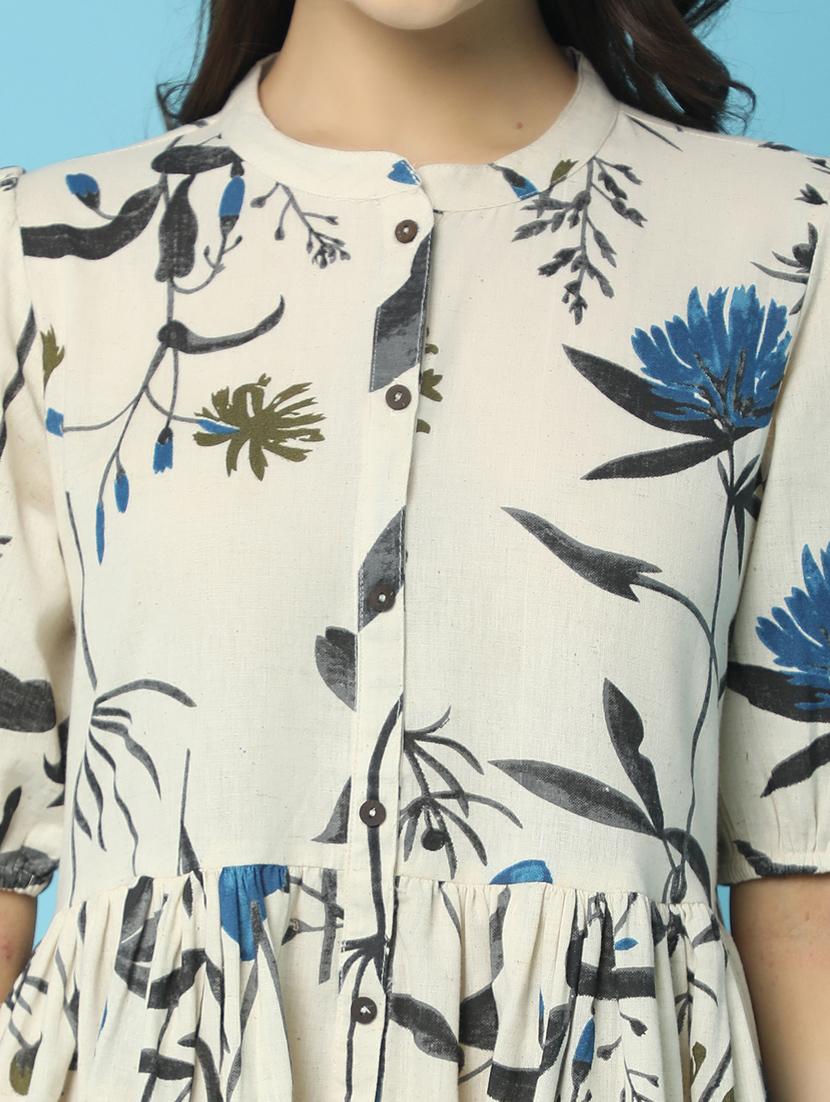 women off white flared dress - 21073964 - Zoom Image - 5