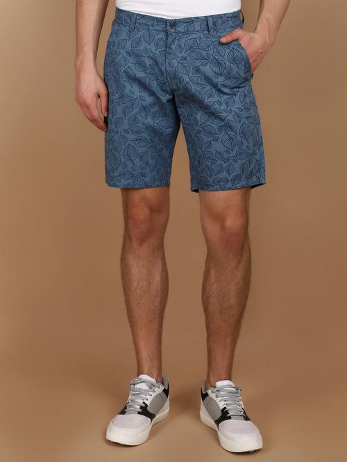 men printed mid rise cotton shorts - 21082140 - Very Small Image - 1