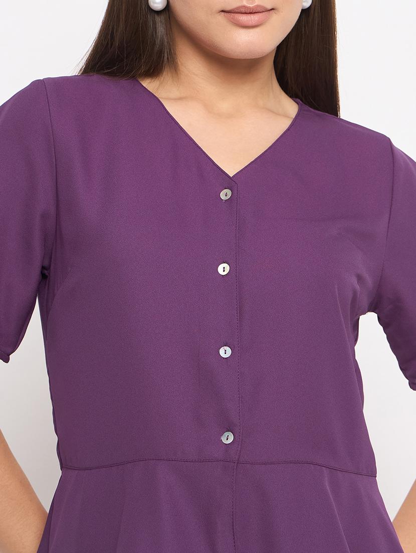 women solid puff sleeve top - 21093560 - Standard Image - 4