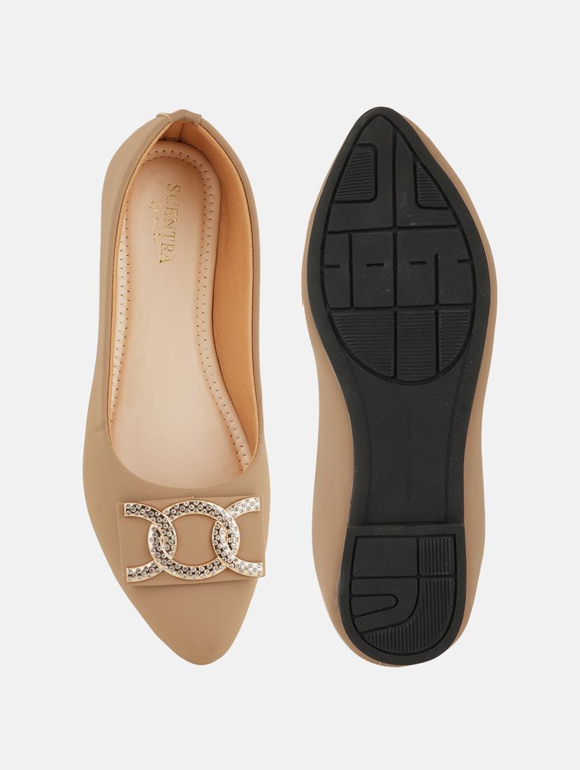 beige synthetic slip on ballerina - 21093661 - Standard Image - 3