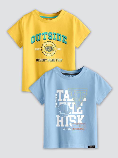 boys round neck printed set of 2 regular t-shirt - 21099250 - Very Small Image - 1