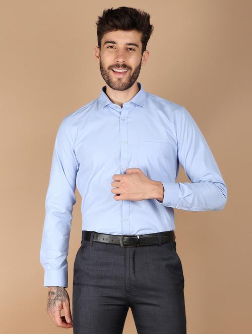 men long sleeved cotton formal shirt - 21102686 - Very Small Image - 1