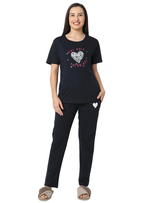 women printed pyjama nightwear set - 21128633 - Standard Image - 0