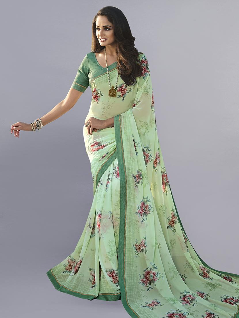 women printed saree with blouse - 21130301 - Zoom Image - 0