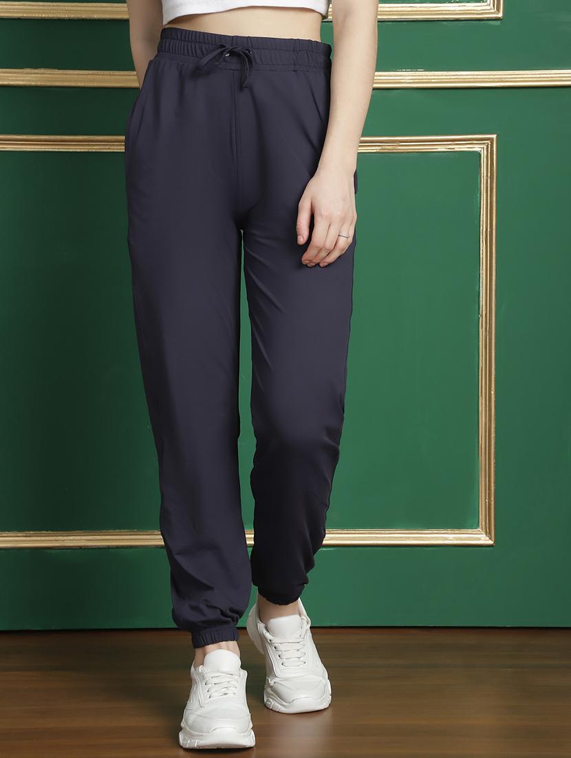 women solid mid rise relaxed fit jogger