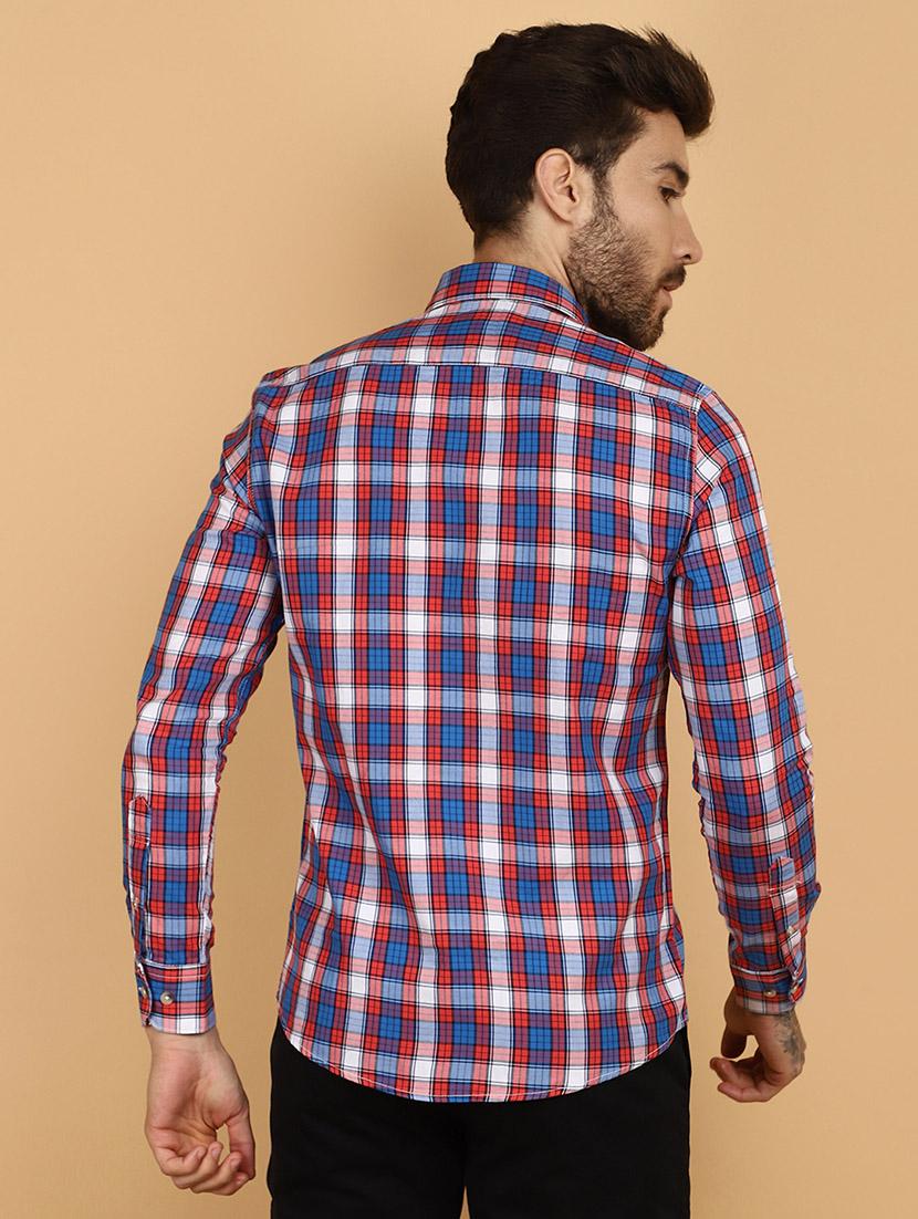 men checkered cotton casual shirt - 21131297 - Zoom Image - 2