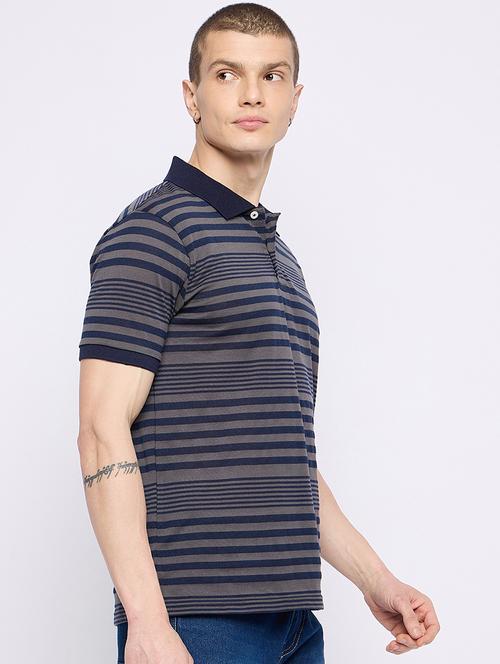 men polo neck all over print t-shirt - 21134016 - Standard Image - 0