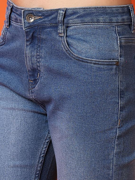 blue bootcut plain jean - 21134986 - Standard Image - 5