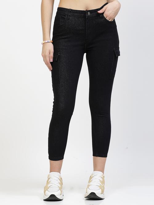 women's mid rise solid cargo - 21136596 - Standard Image - 0