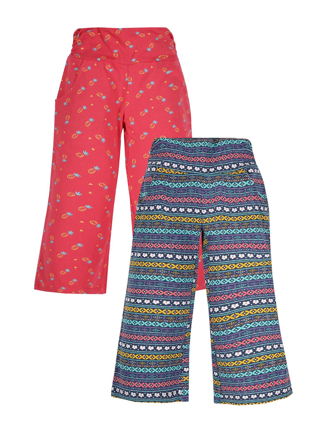 pack of 2 multi coloured printed palazzo - 21142383 - Zoom Image - 0
