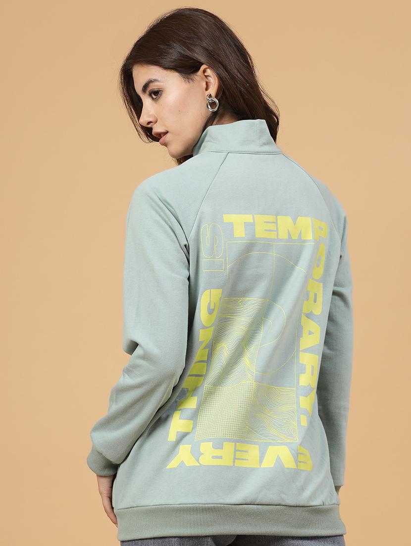 neo mint fleece back print sweatshirt - 21144578 - Standard Image - 3