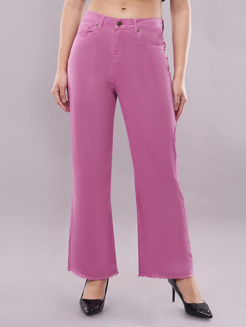 solid pink bootcut jeans - 21145471 - Zoom Image - 0
