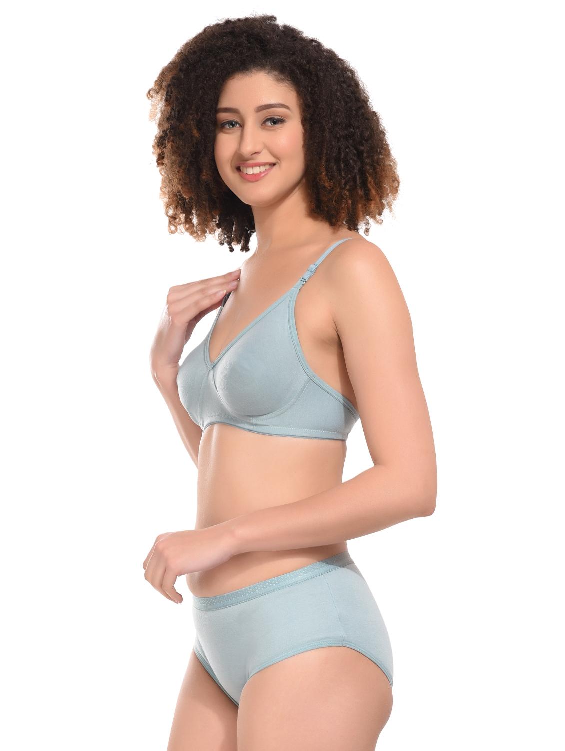 pack of 2 multi coloured hosiery bra and panty set - 21145549 - Zoom Image - 2