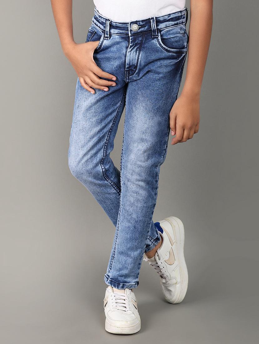 boys blue denim plain jean