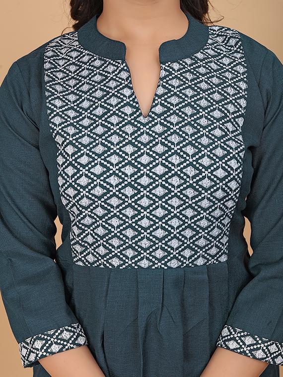 women embroidered flared tunic - 21151665 - Standard Image - 4